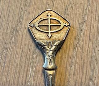 Vintage lepeltje Ol. Spelen, Antiek en Kunst, Antiek | Bestek, Ophalen of Verzenden