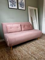 Made Haru 2 Slaapbank - Roze Fluweel incl. Raisers en topper, Huis en Inrichting, Ophalen, Overige kleuren, Tweepersoons, Zo goed als nieuw