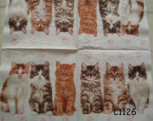 Servetten decoupage/bullet journal – katten L1126, Hobby en Vrije tijd, Knutselen, Nieuw, Materiaal, Verzenden