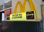 Comma motor olie oude reclame lichtbak, Ophalen, Gebruikt, ., Lichtbak of (neon) lamp