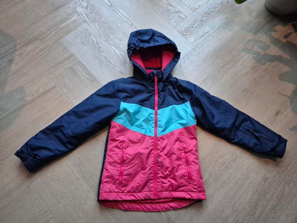 Ski jas maat 122/128 - Donkerblauw, lichtblauw, roze, Kinderen en Baby's, Kinderkleding | Maat 122, Ophalen of Verzenden
