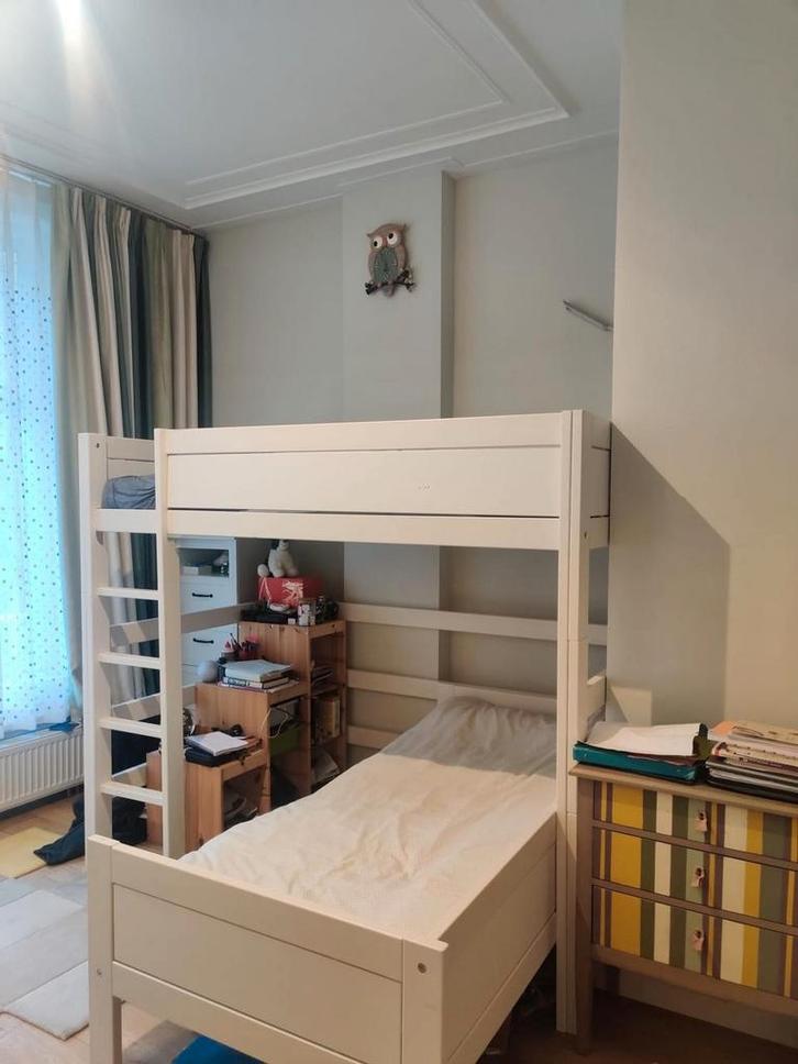 Lifetime Stapelbed - Wit Hout, Huis en Inrichting, Slaapkamer | Stapelbedden en Hoogslapers, Gebruikt, Stapelbed, 90 cm, 200 cm