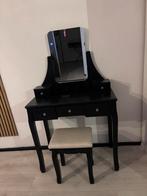 Kaptafel met bijpassende kruk, Huis en Inrichting, Tafels | Kaptafels, Ophalen, Gebruikt, 50 tot 100 cm, Minder dan 100 cm