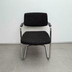 1x Vergaderstoel Markant stoel sledeframe slede zwarte stof, Ophalen, Gebruikt, Zwart, Stof