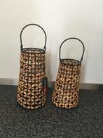 Colmore Lantaarn water Hyacint set-2 Nieuw!, Huis en Inrichting, Woonaccessoires | Kandelaars en Kaarsen, Beige, 25 tot 50 cm