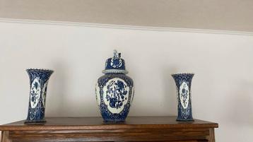 Delfts Blauw Vaas Set - Boch Keramis beschikbaar voor biedingen
