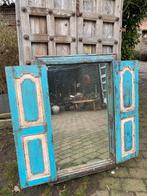 Stoere spiegel van een oud raamluik, Ophalen, Gebruikt, Nvt, Rechthoekig