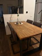 Tafel (160x90) met 4 stoelen, Antiek en Kunst, Antiek | Meubels | Tafels, Ophalen