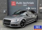 Audi A3 Sportback 1.4 TFSI S-LINE/125PK/CRUISE/DCC/NAVI/LED/, Auto's, 125 pk, Zwart, Lichtsensor, Zilver of Grijs