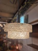 Vintage hanglamp geperst glas jaren 70, Ophalen, ,, Glas, ,