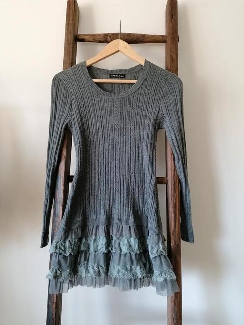 Wollen kasjmier trui met kant 36 38 S M, Kleding | Dames, Truien en Vesten, Zo goed als nieuw, Maat 36 (S), Ophalen of Verzenden