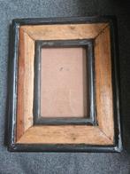 Houten fotolijst met zwarte ijzeren rand, Ophalen, Zo goed als nieuw