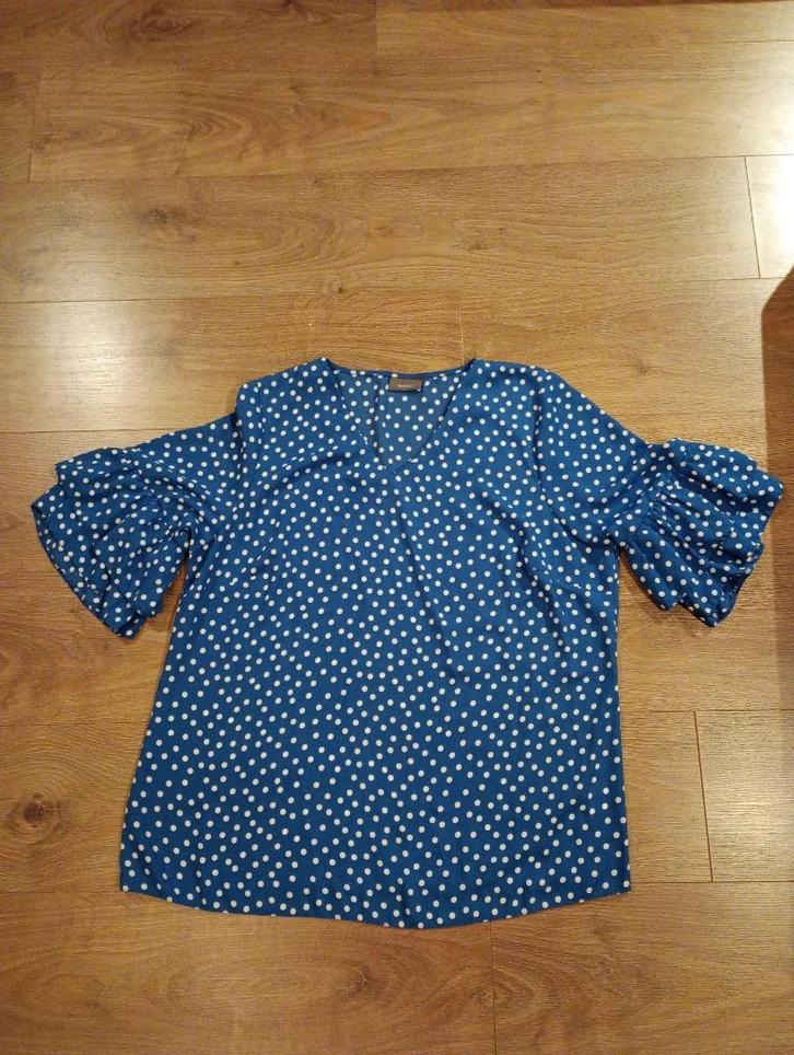 Mooie blauwe blouse mt 44, Kleding | Dames, Blouses en Tunieken, Zo goed als nieuw, Maat 42/44 (L), Blauw, Ophalen of Verzenden