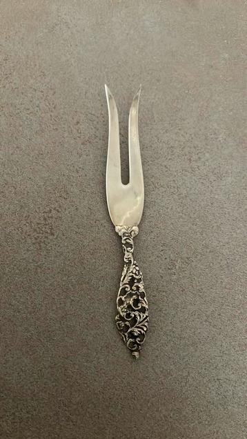 Antiek zilver 800 vork prikker Italiaans keurmerk handmade beschikbaar voor biedingen