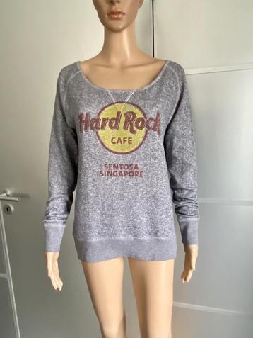 i323 Hardrock Cafe maat S=36/38 trui sweater grijs fijn-gebr beschikbaar voor biedingen