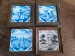 Antiek tegel 4x religieus rond 1900, Antiek en Kunst, Antiek | Wandborden en Tegels, Ophalen of Verzenden