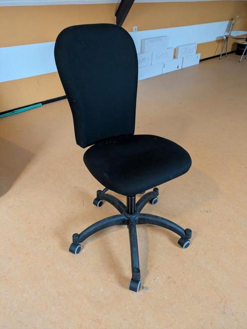 Bureaustoel met wieltjes, Huis en Inrichting, Bureaustoelen, Zo goed als nieuw, Zwart, Ophalen