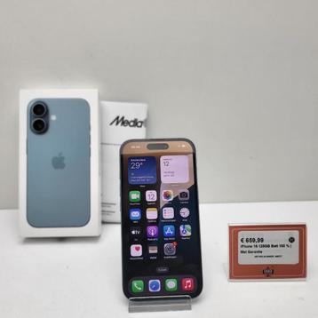 iPhone 16 128GB Batt 100 % | Met Garantie beschikbaar voor biedingen
