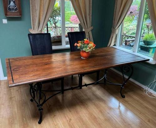 Zeer mooie Brocante eettafel tuintafel, Huis en Inrichting, Tafels | Eettafels, Gebruikt, 100 tot 150 cm, 200 cm of meer, Vijf personen of meer