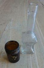 Vintage bruin glazen apothekerspotje, Kruschen, bodemvondst, Ophalen of Verzenden