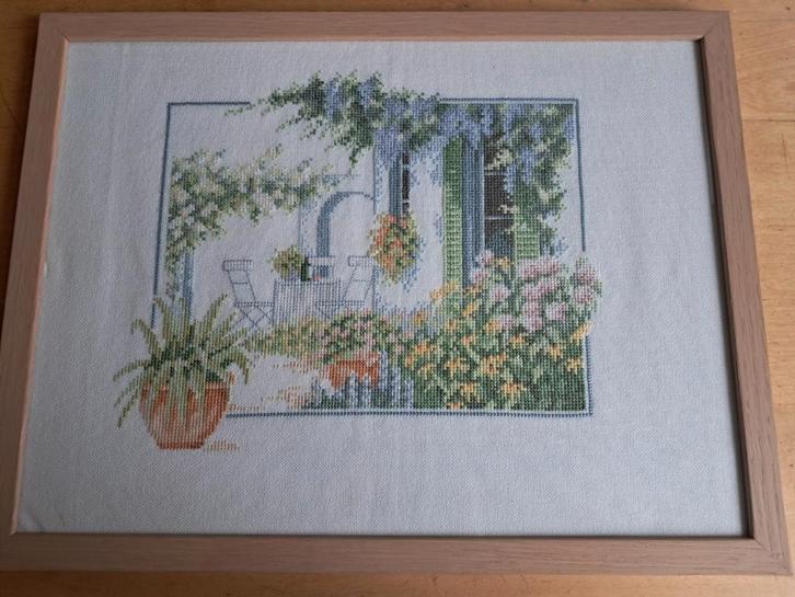 Borduursel prieeltje, Antiek en Kunst, Kunst | Tekeningen en Foto's, Ophalen of Verzenden