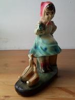 Meisje met ganzen antiek beeldje uit België 24 cm. uit 1900., Antiek en Kunst, Ophalen of Verzenden
