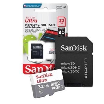 SanDisk Ultra 32GB Class 10 MicroSDHC UHS-I Memory Card met beschikbaar voor biedingen