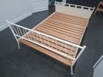 Stalen bed 120x190cm - Zonder schroeven!, Ophalen, Gebruikt, Eenpersoons, Wit