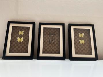 Gucci lijst met echte vlinders beschikbaar voor biedingen