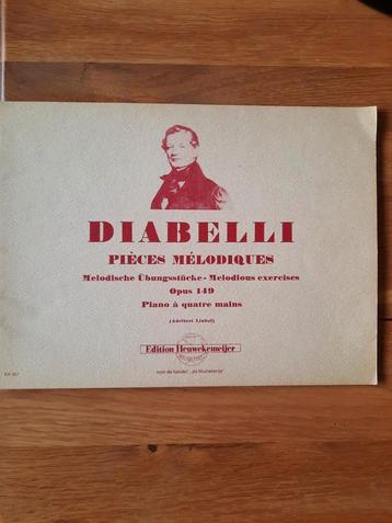 Piano: Diabelli: Melodische Ubungsstucke-4 handig-opus 149 beschikbaar voor biedingen