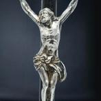 Zilveren Corpus & Christus aan kruis periode ca : 1880, Antiek en Kunst, Verzenden