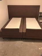 Bruine boxspring 180x200, Ophalen, Gebruikt, Tweepersoons, 180 cm