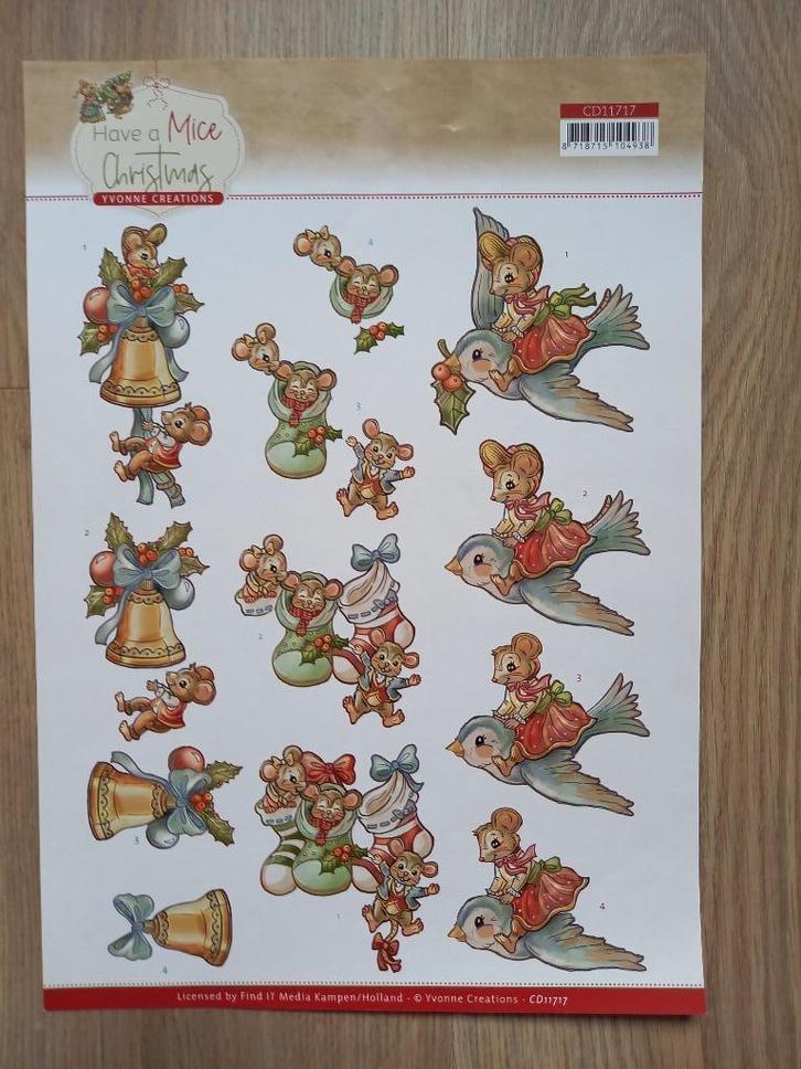 3D KERST knipvellen voor maar € 0,20 per stuk!, Hobby en Vrije tijd, Kaarten | Zelf maken, Nieuw, Knipvel, Kerst, Verzenden