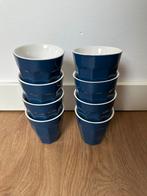8 Koffiemokken Hema blauw, Huis en Inrichting, Keuken | Servies, Ophalen, Zo goed als nieuw, Overige stijlen