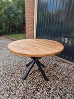 Ronde Eiken eettafel Ø115cm, Huis en Inrichting, Tafels | Eettafels, Ophalen, Rond, Zo goed als nieuw, 100 tot 150 cm