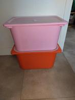 2 Trofast Bakken met Deksel - Oranje & Roze, Ophalen, Gebruikt, Minder dan 50 cm, Minder dan 40 cm