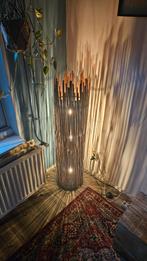 Bamboe vloerlamp, Huis en Inrichting, Lampen | Vloerlampen, Ophalen, Zo goed als nieuw, Metaal