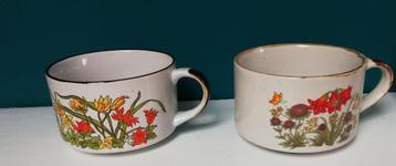 2x vintage soepkom wildflowers beschikbaar voor biedingen