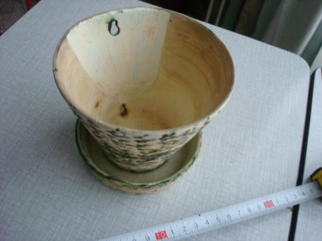 VINTAGE BERKENBAST WAND PLANTEN POT 1950/60 AARDEWERK, Ophalen