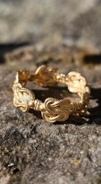 Prachtige Mattenklopper zilver verguld ring, Nieuw, Ophalen of Verzenden, Dame, Goud