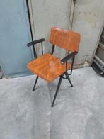 1 x vintage design bureau stoel met armleuningen, Ophalen, Gebruikt, Bruin