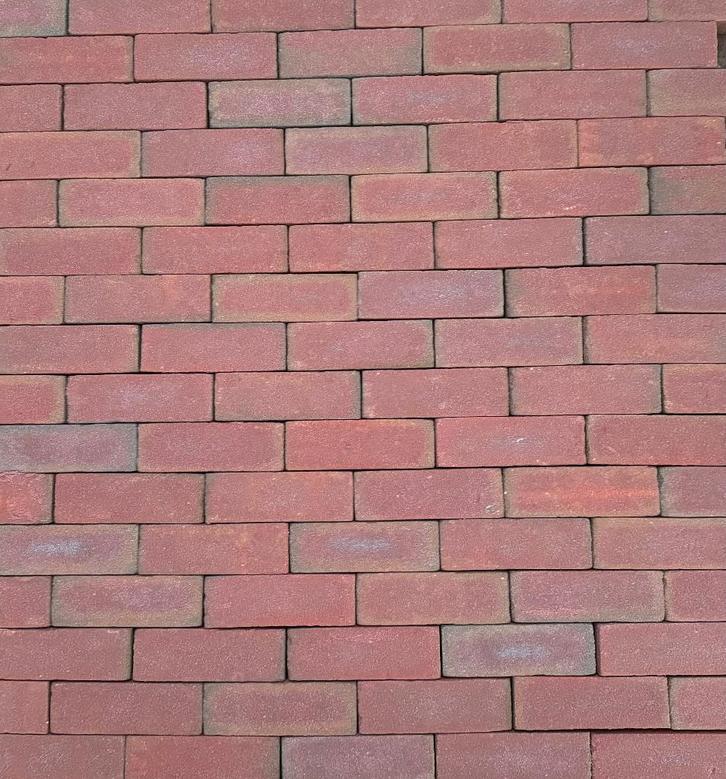 Gebakken klinker rood genuanceerd, Tuin en Terras, Tegels en Klinkers, Nieuw, Klinkers, Overige materialen, 10 m² of meer, Ophalen of Verzenden