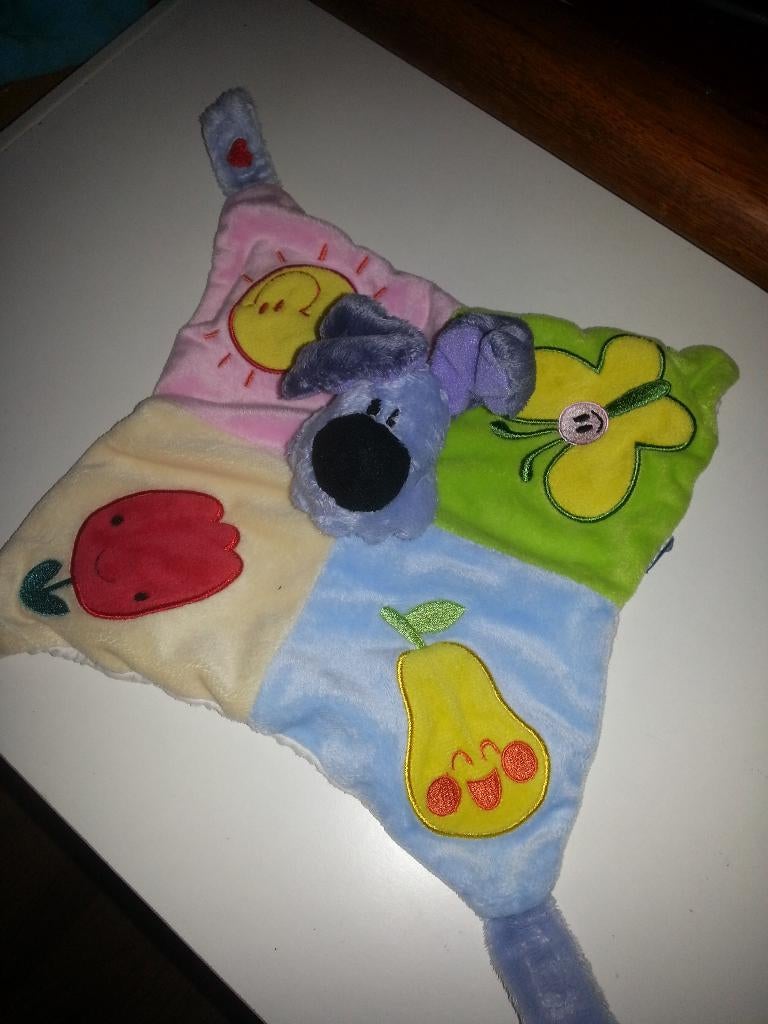 woezel en pip rammelaar en tril velours met grijs hartje en, Ophalen of Verzenden, Nieuw, Hond
