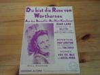 Du bist die rose vom worthersee - hans lang, Muziek en Instrumenten, Bladmuziek, Zang, Gebruikt, Ophalen of Verzenden, Artiest of Componist