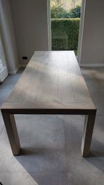 Eettafel licht grijs 240x100cm, Ophalen, Rechthoekig, 200 cm of meer, 50 tot 100 cm