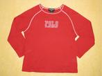 Ralph Lauren preppy shirt top trui rood wit 38 M, Maat 38/40 (M), Ophalen of Verzenden, Zo goed als nieuw, Rood