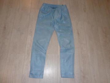 lichtblauwe leren damesbroek van Zadig & Voltaire, maat 36   beschikbaar voor biedingen