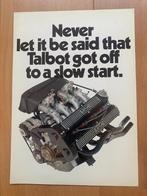Lotus-Talbot-Sunbeam  -  Folder - Brochure, Gelezen, Verzenden, Lotus, Overige merken