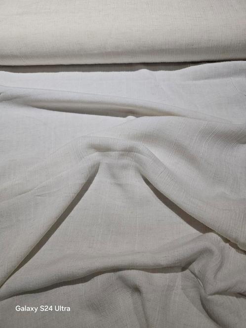 Crincle linnen ecru, Hobby en Vrije tijd, Stoffen en Lappen, Nieuw, Linnen, 120 cm of meer, 30 tot 200 cm, Ophalen of Verzenden