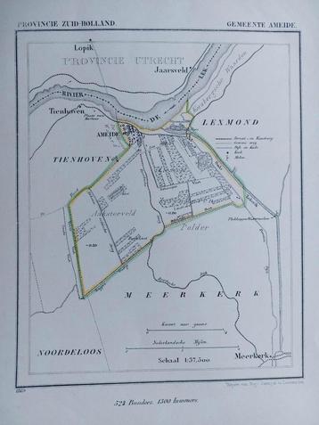 AG8 / Litho van J. Kuyper uit 1869 van Ameide ZH beschikbaar voor biedingen